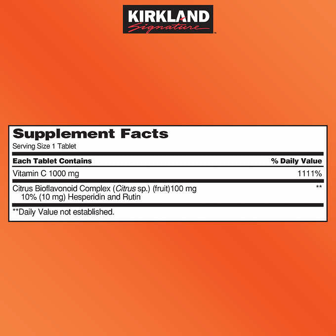 Витамин C, Kirkland Signature, 1000 мг., 500 таблеток - Shopping TEMA