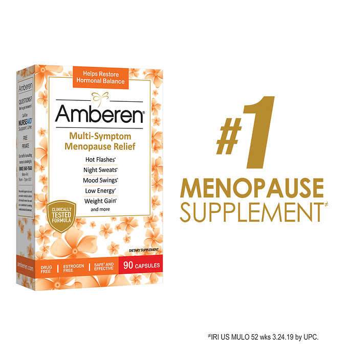 Средство при менопаузе Amberen Menopause Relief, 90 капсул - Shopping TEMA