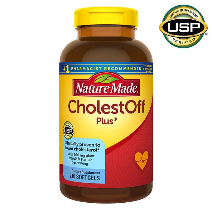 Средство нормализующее холестерин CholestOff Plus Nature Made, 210 капсул