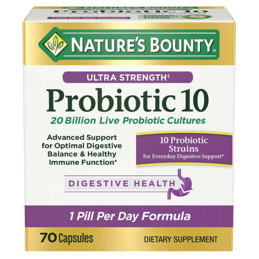 Пробиотик Nature's Bounty Ultra Strength Probiotic 10, 70 капсул