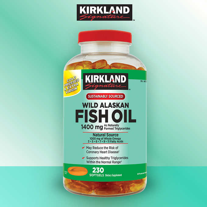 Рыбий жир Kirkland signature 1400мг, 230т - Shopping TEMA