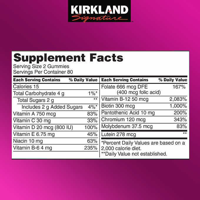 Мультивитамины Kirkland Signature, 320 жевательных конфет - Shopping TEMA